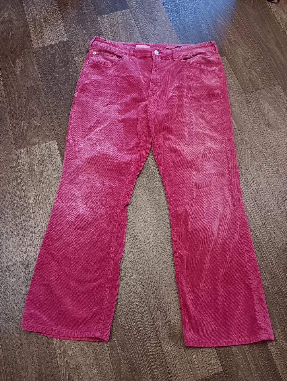 Pilcro Rose Pink Corduroy Wide-Leg Jeans Sz 31